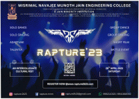 Rapture 2k23 Cultural Festival Poster